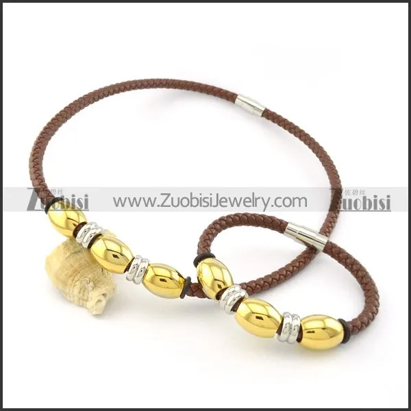 leather jewelry set s000733
