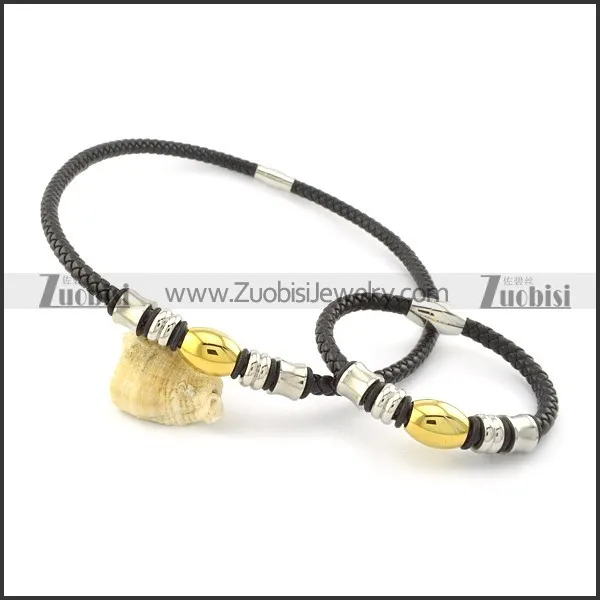 leather jewelry set s000742