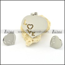 LOVE jewelry set including pendant and earring s000776