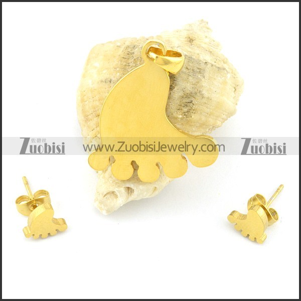 gold sole matching jewelry s000835