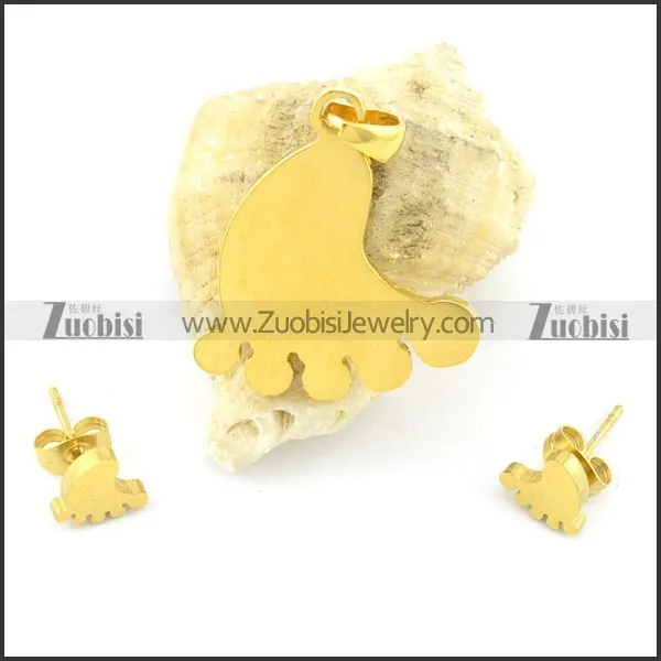 gold sole matching jewelry s000835