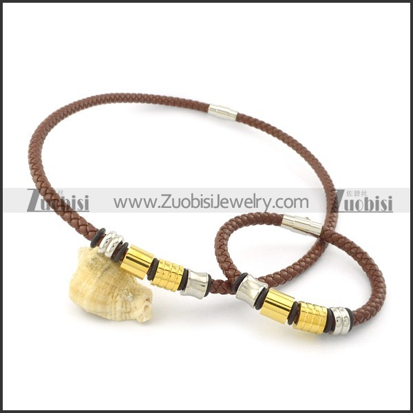 leather jewelry set s000745