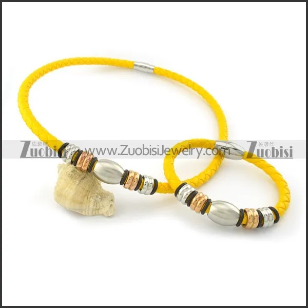 leather jewelry set s000737