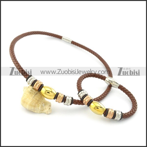 leather jewelry set s000739