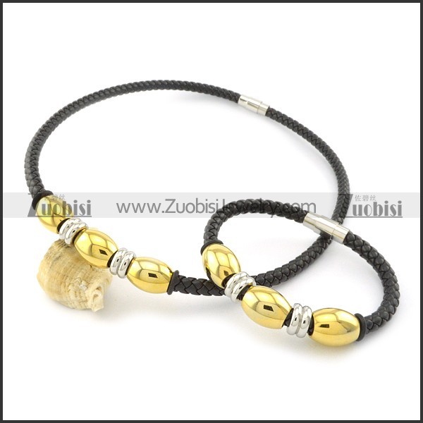 leather jewelry set s000732