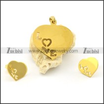LOVE jewelry set including pendant and earring s000777