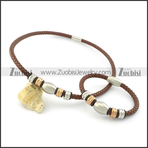 leather jewelry set s000735