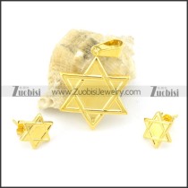gold star jewelry set s000841