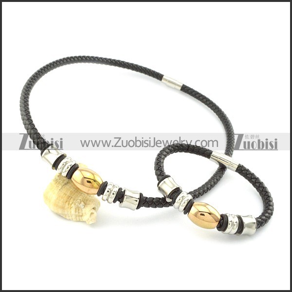 leather jewelry set s000740