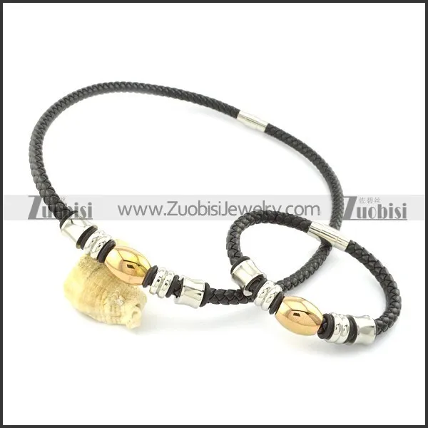 leather jewelry set s000740