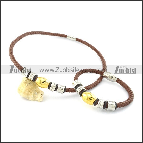 leather jewelry set s000743