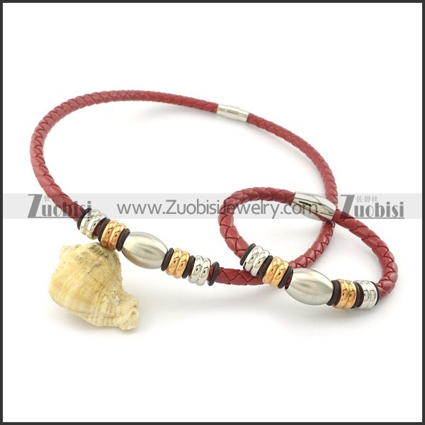 leather jewelry set s000736
