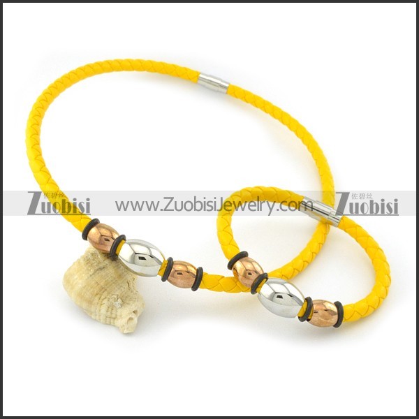 leather jewelry set s000731