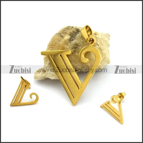 Stainless Steel Jewelry Set of V s001279