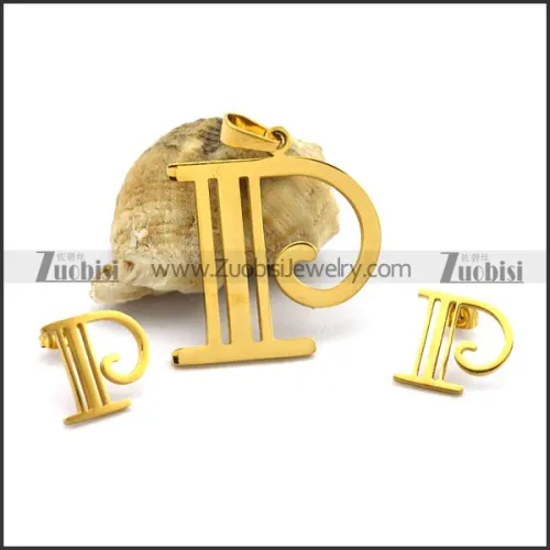 Gold Plating P Jewelry Set for Youngsters s001273