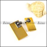 Yellow Gold Stainless Steel Couple Pendants - p000009