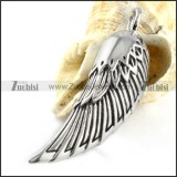 Stainless Steel Feather Pendant - p000158