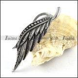 Stainless Steel Bird Feather Pendant - p000160