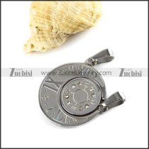 Silver Stainless Steel Watch Couple Pendants - p000021
