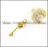Gold Plating Key Stainless Steel Pendant - p000114