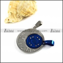 Blue and Silver Finishing Stainless Steel Watch Pendants - p000020