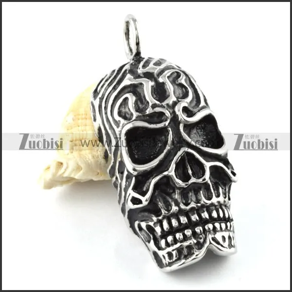 Vintage Skull Stainless Steel Pendant - p000128