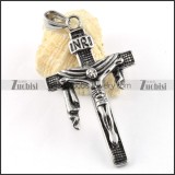Jesus Stainless Steel Cross Pendant - p000143