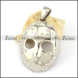 halloween masks jewelry pendant in stainless steel metal -p000599