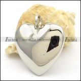 Stainless Steel Smooth Heart Pendants -p000431