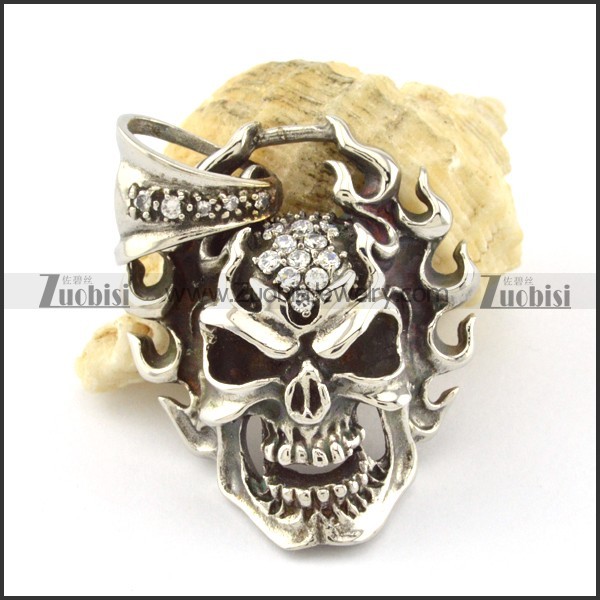 Stainless Steel Skull Pendant -p000756