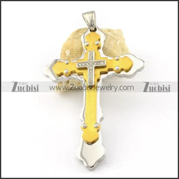 wonderful oxidation-resisting steel Cross Pendants - p000560