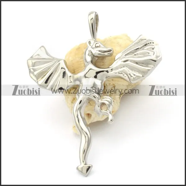 Small Stainless Steel Dragon Pendant -p000317