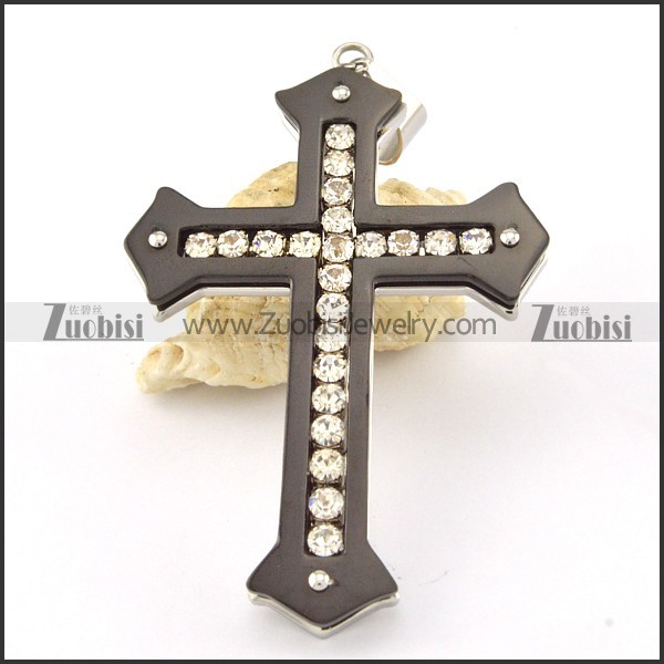 functional noncorrosive steel Cross Pendants - p000569