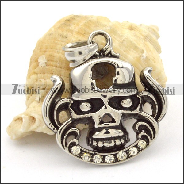 Stainless Steel Skull Pendants -p000461