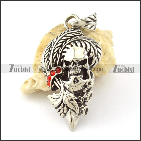 Stainless Steel Skull Pendant -p000747