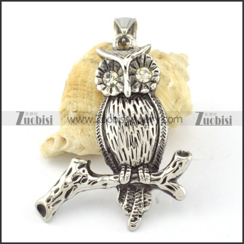 Stainless Steel Owl Pendant -p000647