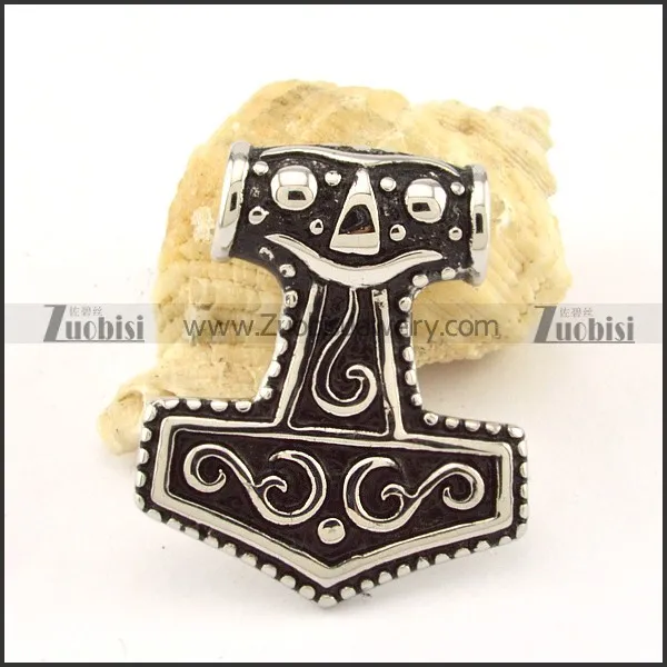 functional nonrust steel Hammer of Thor Pendants for men & bikers - p000475