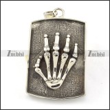 beauteous Stainless Steel human finger skeleton Pendants for men & bikers - p000482