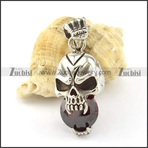 Stainless Steel Skull Pendant -p000771
