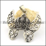 functional 316L Stainless Steel Flying Crown Pendants for tzarevich - p000478