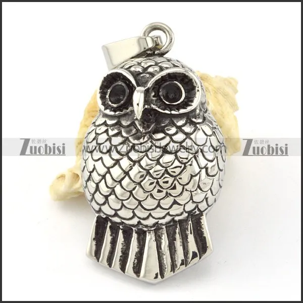 Stainless Steel Owl Pendant -p000630