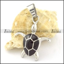 beautiful Black Epoxy Steel tortoise Pendants - p000523