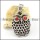 Fat Stainless Steel Red Eye Owl Pendant -p000639