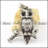 Stainless Steel Owl Pendant -p000646