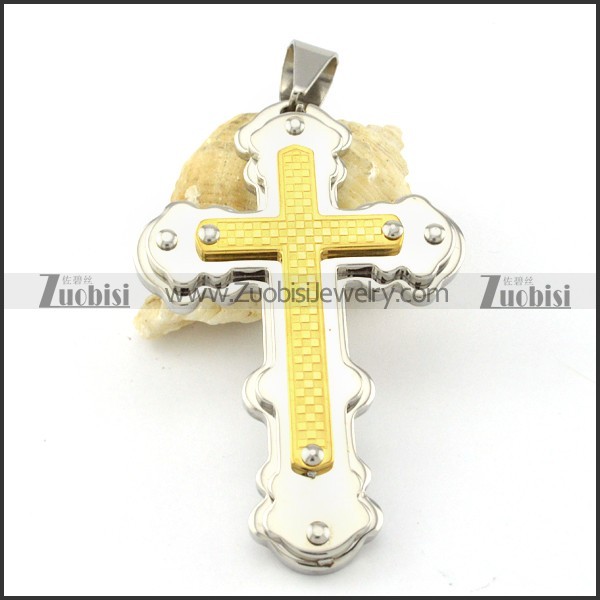 remarkable Stainless Steel Cross Pendants - p000579