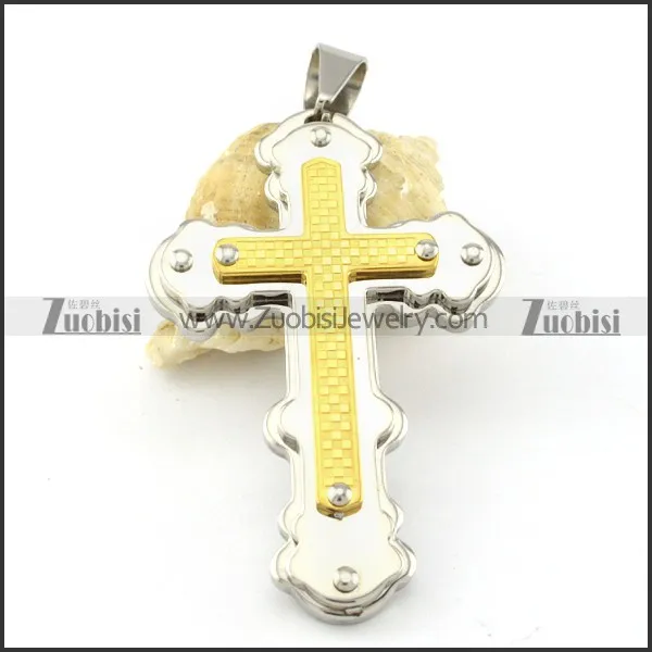 remarkable Stainless Steel Cross Pendants - p000579