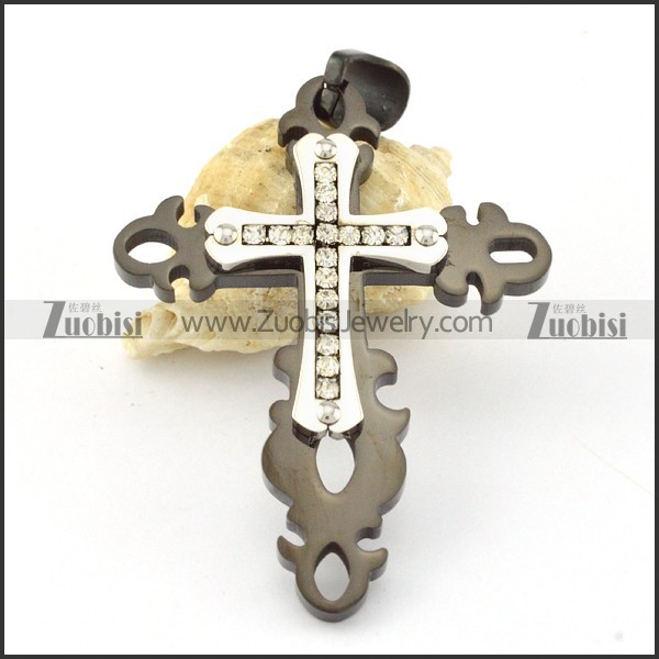 brilliant Steel Cross Pendants - p000568