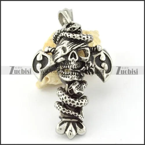 Stainless Steel Skull Pendant -p000623