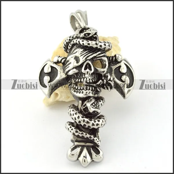 Stainless Steel Skull Pendant -p000623