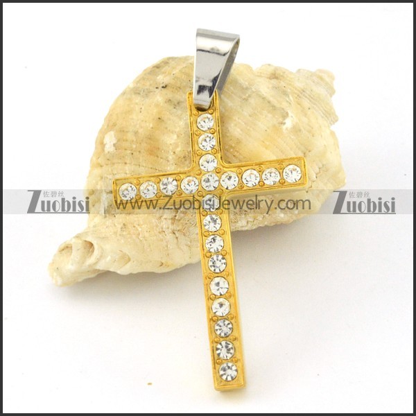 functional oxidation-resisting steel Cross Pendants - p000495